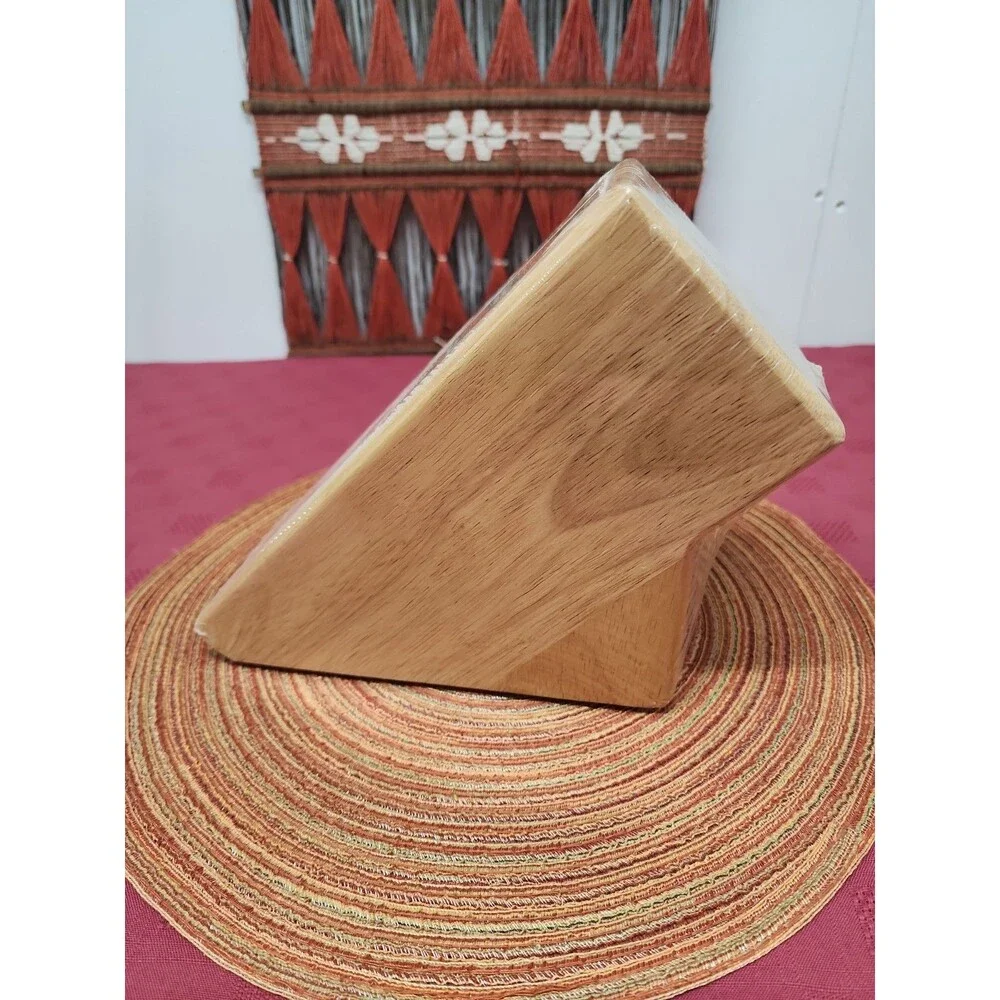 WUSTOF 9 Slot Knife Block Solid Birch Natural #7250-1-100 New In Packging No Box